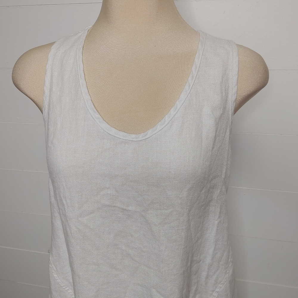 Kokomarina 100% linen white lagenlook cocoon dress S - Picture 3 of 12